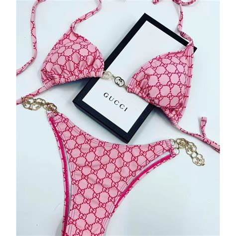 replica gucci bikinis|gucci swimsuit pink.